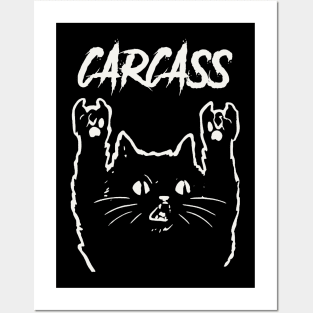 carcass metal cat Posters and Art